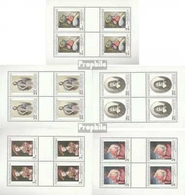 Produktbild von Briefmarken Tschechoslowakei 1977 Mi 2413Klb-2417Klb Kleinbögen (kompl.Ausg.) gestempelt Kunst