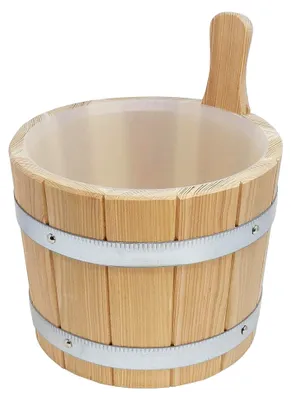 Produktbild von Aufgusseimer aus Lärchenholz mit Kunststoffeinlage, ca. 5 l
