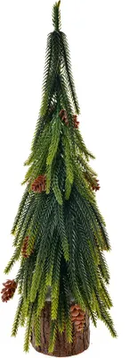Immagine prodotto di Clayre & Eef Decorazione natalizia Albero di Natale 12x12x38 cm plastica verde