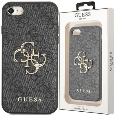 Produktbild von Guess GUHCI84GMGGR iPhone 7/8/SE 2020/ 2022 Grau/Grau Hardcase 4G Big Metal Logo Handyhülle