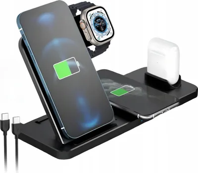 Obrázok produktu pre bezdrôtová indukčná nabíjačka 4 v 1 pre Apple 2x iPhone Watch AirPods QI