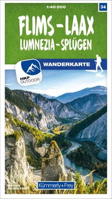 Produktbild von Kümmerly+Frey Wanderkarte 34 Flims, Laax 1:40.000