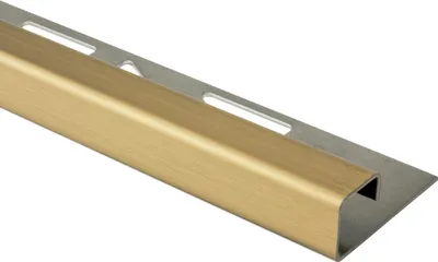 Produktbild von Quadrat Fliesenprofil Edelstahl V2A L250cm H10 gold gebürstet