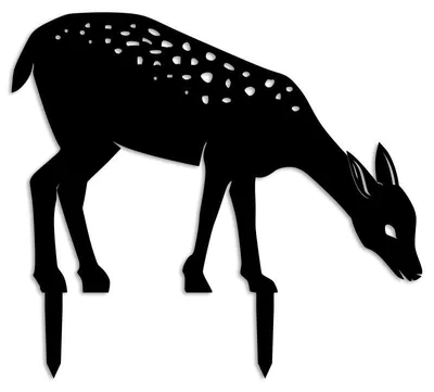 Image de Décoration de jardin Gazelle en métal noir 64 x 72 cm