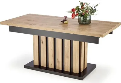 Zdjęcie produktu dla Ława rozkładana BARETTI 130(170)x65 dąb/czarna