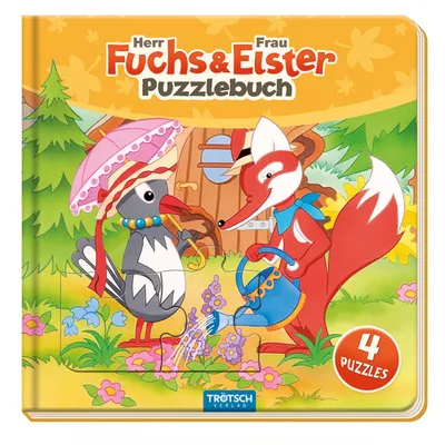 Immagine prodotto di Trötsch Unser Sandmännchen Puzzlebuch mit 4 Puzzle Fuchs und Elster