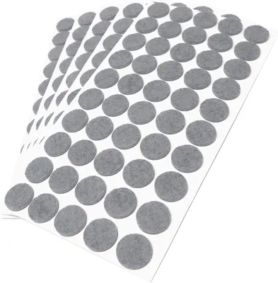 Produktbild von 250 selbstklebende Filzgleiter in Grau, Ø 22 mm, rund, Möbelgleiter aus 3,5 mm dickem Filz