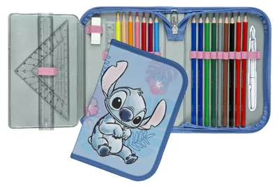 Produktbild von Scooli Lilo & Stitch, Weiches Federmäppchen, Mehrfarbig, Abbildung, Drinnen, Junge/Mädchen, Reißverschluss