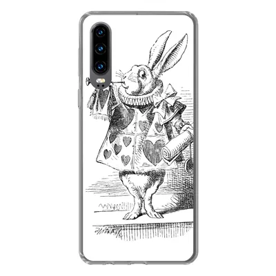 Produktbild von MuchoWow® Handyhülle Schutzhülle Hülle für Huawei P30 Alice im Wunderland Silikon Softcase Handy Hülle - Kartenbesitzer