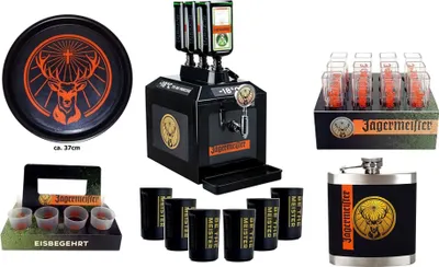 Produktbild von Jägermeister 3 Bottle TAP Maschine mit 3x Jägermeister 1L (35% Vol) Fan Bar Set - XXL Set - bar reklame party