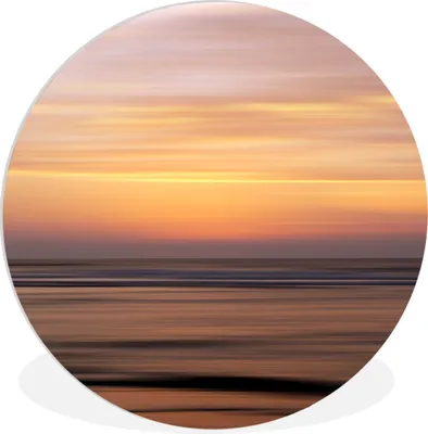 Produktbild von MuchoWow® Rundes Wandbild - Runde Bilder Sonnenuntergang am Meer Ø 30 cm Kreis Wanddekoration Kunststoff - Wandkreis - Wandschmuck - Schlafzimmer - Bilder - Der Kreis - Kunst für die Wohnung - Plastik - Kunstdruck - Wandbild