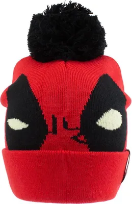 Produktbild von Deadpool - Mütze Bommel HE963 (Einheitsgröße) (Rot/Schwarz)