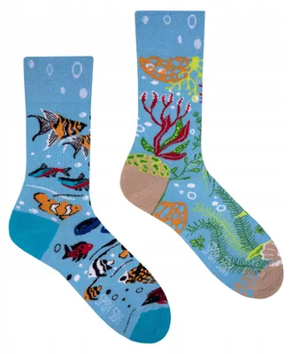 Image de Spox Sox Chaussettes Aquarium Poissons Multicolores 36-39