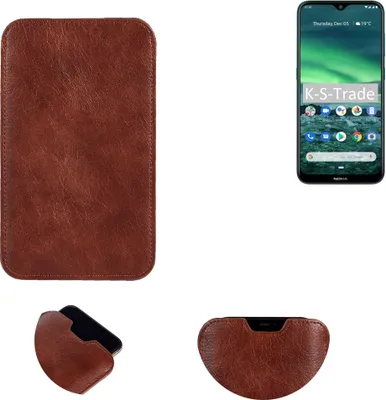 Produktbild von K-S-Trade Schutzhülle Handyhülle kompatibel mit Nokia 2.3 Handytasche Kunstleder Sleeve in braun