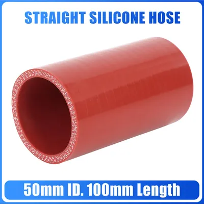 Image de 50mm ID Rouge Droit Silicone Tuyau Coupleur Intercooler Tube