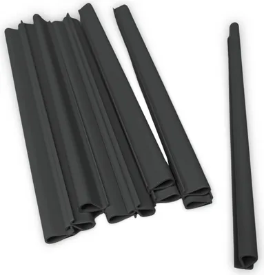Produktbild von Sichtschutzstreifen zaun|zu Klemmschiene OMEGA-Clip Zaunblende Doppelstabzaun Anthrazit 1er Pack