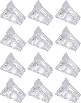 Produktbild von 12 Stück Nagel Klammer, Nagelklammern für Poly Gel Nagelverlängerung