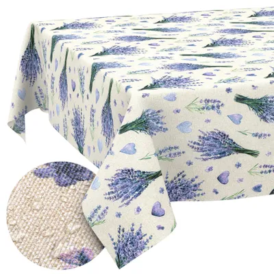 Productafbeelding van Wasbare tafelkleed, lavendelkleur, 240 x 140 cm, waterafstotend