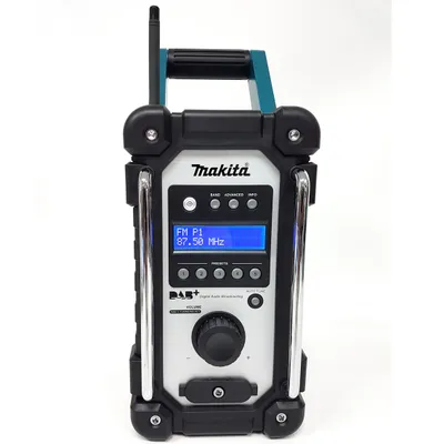 Zdjęcie produktu dla Makita DMR110, Miejsce pracy, Cyfrowy, DAB, DAB+, FM, 87,5 - 108 MHz, 174.928 - 239.2 MHz, LCD
