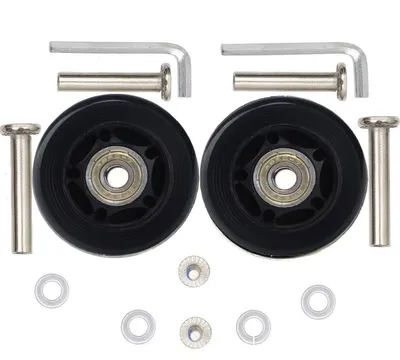 Image de Roues de rechange pour valises, roulettes, 60 x 18 x 8 mm, 1 paire, pour les voyages