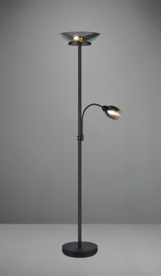 Produktbild von Trio Deckenfluter Erzwo Ø 28 x 180 cm warmweiß schwarz matt