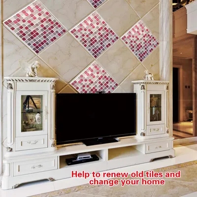 Image de Carrelage mural autocollant Décalque Maison Chambre à coucher Salon Salle de bain Décoration DIY (YJC0019)
