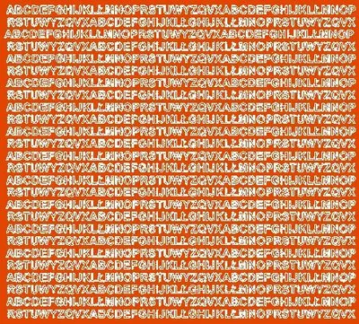 Image de Lettres autocollantes, 5 mm, orange mat