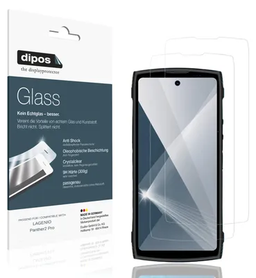 Produktbild von 2x Schutzfolie für LAGENIO Panther2 Pro - Anti-Shock 9H Folie dipos Glass Kunststoffglas