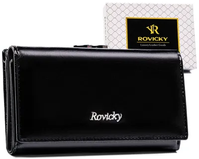 Obrázek produktu pro Rovicky dámská peněženka RFID černá 14x9 cm