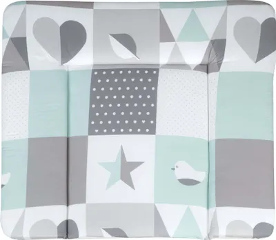 Produktbild von roba Wickelauflage 'Happy Patch mint', weiche Wickelunterlage 85x75cm, Polyurethanbeschichtet