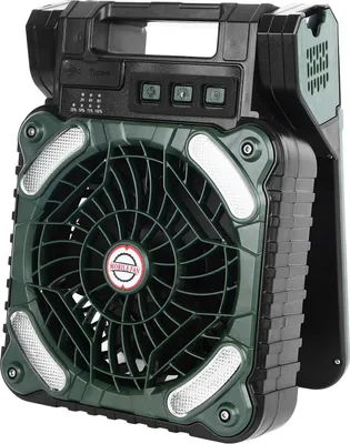 Obrázek produktu pro Solární ventilátor 5200MAH typ C nabíjení 4 rychlosti nastavitelný bezkartáčový motor 4,5 m/s nízká hlučnost LED časovač Solární kempingový ventilátor pro rybaření venkovní aktivity OD Green