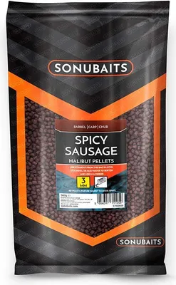 Produktbild von Sonubaits Spicy Sausage Halibut Pellets - 3mm