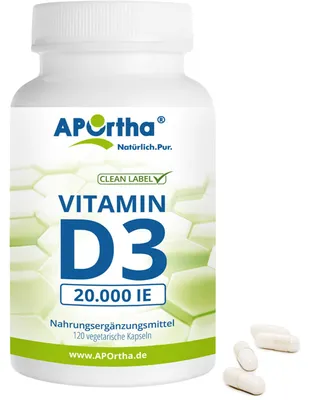 Image de Vitamine D3 Depot 20.000 I.E. gélules 120 pc