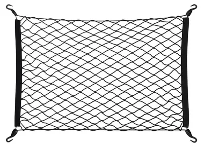 Produktbild von Relaxdays Gepäcknetz, 80x62 cm, Spannnetz fürs Auto, elastisch, Kofferraumnetz zur Ladungssicherung, universal, schwarz