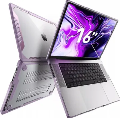 Image de Housse pour MacBook Pro 16" 2021 A2485 M1 Pro/M1 Max Violet Rigide Supcase