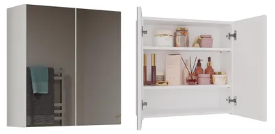 Produktbild von Topeshop POLA 2DL BIEL, Weiß, Wand-montiert, 3 Regale, 2 Tür(en), Partikelbord, Drehtür
