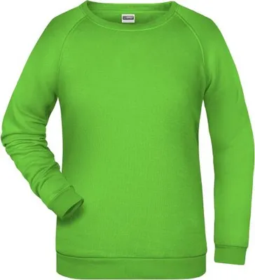 Produktbild von Rundhals-Sweatshirt mit Raglanärmeln für Damen lime-green, Gr. M