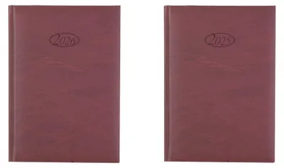 Produktbild von Buchkalender Set 2025 + 2026 / Chefkalender / Farbe: bordeaux