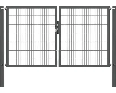 Immagine prodotto di Alberts 663353 Cancello doppio Flexo Plus con accessori, antracite, larghezza 250 cm, altezza 140 cm