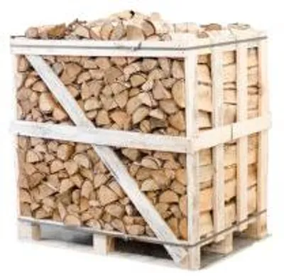 Produktbild von Halbe Palette kammergetrocknetes gespalten Birke Brennholz 25cm