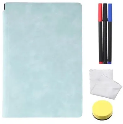 Produktbild von Famanu Mini-Whiteboard A5 mit Stiften und Schwamm - Weiß