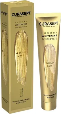 Immagine prodotto di Dentifricio sbiancante Curasept GOLD LUX, 75 ml