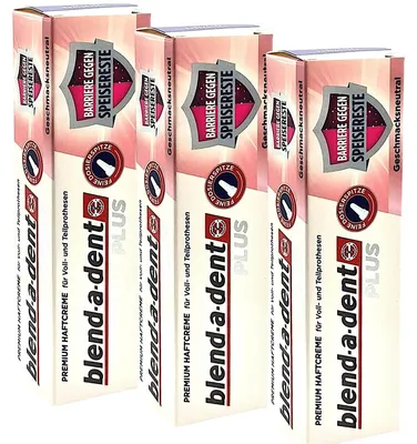Produktbild von 3x Blend-a-dent Haftcreme Premium Plus - neutral