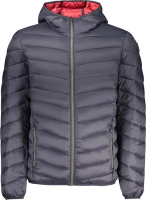 Produktbild von Herrenjacke in Blau mit Kapuze und Applikationen – Stilvoll & Praktisch