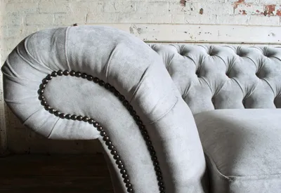 Zdjęcie produktu dla Wysokiej jakości tapicerka Chesterfield sofa tekstylna sofa tanie sofy z mikrofibry nowe