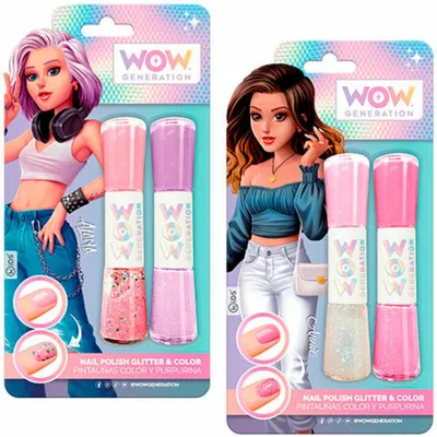 Immagine prodotto di Smalto per bambini Euroswan con glitter - WOW Generation