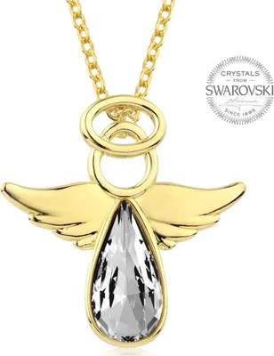 Produktbild von Gold-plated necklace with crystal Angel Rafael