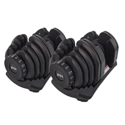 Produktbild von PH Fitness Verstellbare Hantel Set 40KG - 2 STÜCK - Smart Hanteln - Adjustable Dumbbells von 5 bis 40 kg - Komplette 17-in-1 Kurzhantel Dumbells