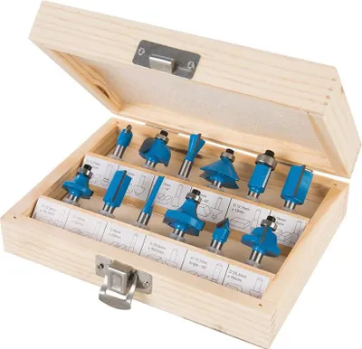 Produktbild von Hartmetall Fräser 1/4 Zoll 12 tlg.