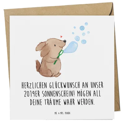 Produktbild von Mr. & Mrs. Panda Grußkarte 2019 Geburtstag - Weiß - Geschenk, anlasskarte, Happy Birthday, Geburtstagswünsche, Geburtstagsgeschenk, Glückwunschkarte, doppelkarte, Alter